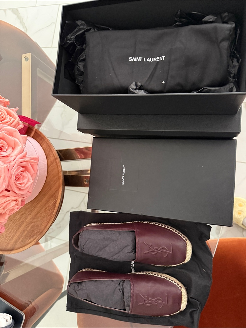 Saint Laurent Barolo Nappa vendome Leather Espadrilles  size 38